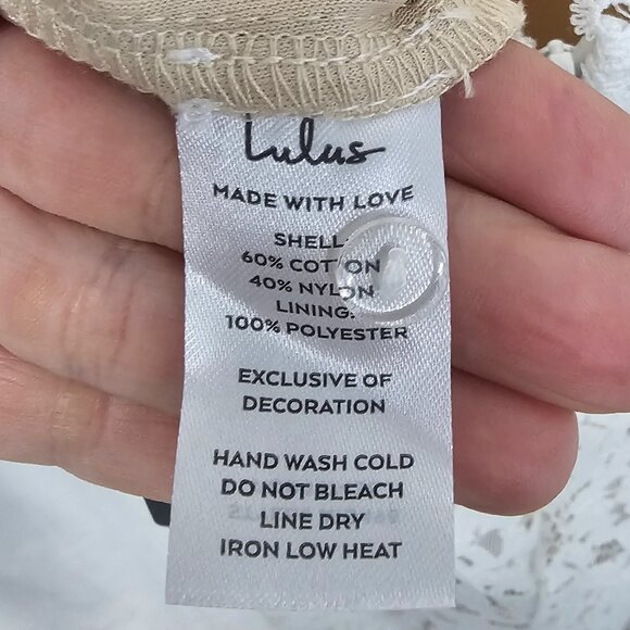 Lulus Cream Lace Jumpsuit Sleeveless Backless Coquette Flared Leg XL NWT - Picture 8 of 10